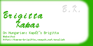 brigitta kapas business card